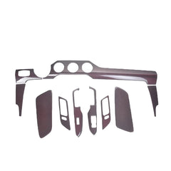 3 holes Red Carbon Fiber Interior Kits Left Hand Drive Carbon Fiber Navigation Table Cover10 pcs for Ford Mustang 2015+