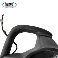 Black Leather Yoke Steering Wheel Heating Steering Wheel For Tesla Model 3 2017up