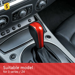 ES N-BM-114 Real Carbon Fiber Auto Accessories Car Interior Gear Knobs Cover For BMW 3 Series Z4