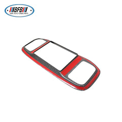Dry Carbon Fiber Dashboard Dvd Navigation Screen Frame Cover Trim For Dodge Charger 2017-2021