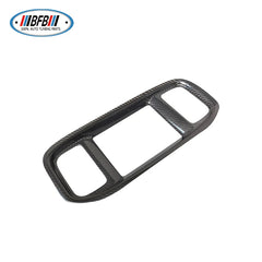 Dry Carbon Fiber Dashboard Dvd Navigation Screen Frame Cover Trim For Dodge Charger 2017-2021