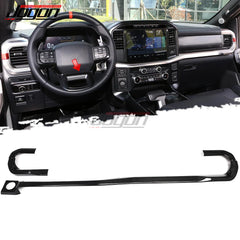 For Ford F-150 F150 Raptor Platinum 2021 2022 2023 Car Dashboard Center Console Panel Cover Kit Dry Carbon Fiber Car Accessories