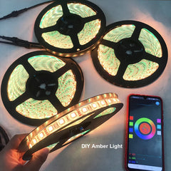 12V Super Bright Neon Lamp RGB Led Strip App Control Underglow Lights Kit for Car with Wiring Harness
