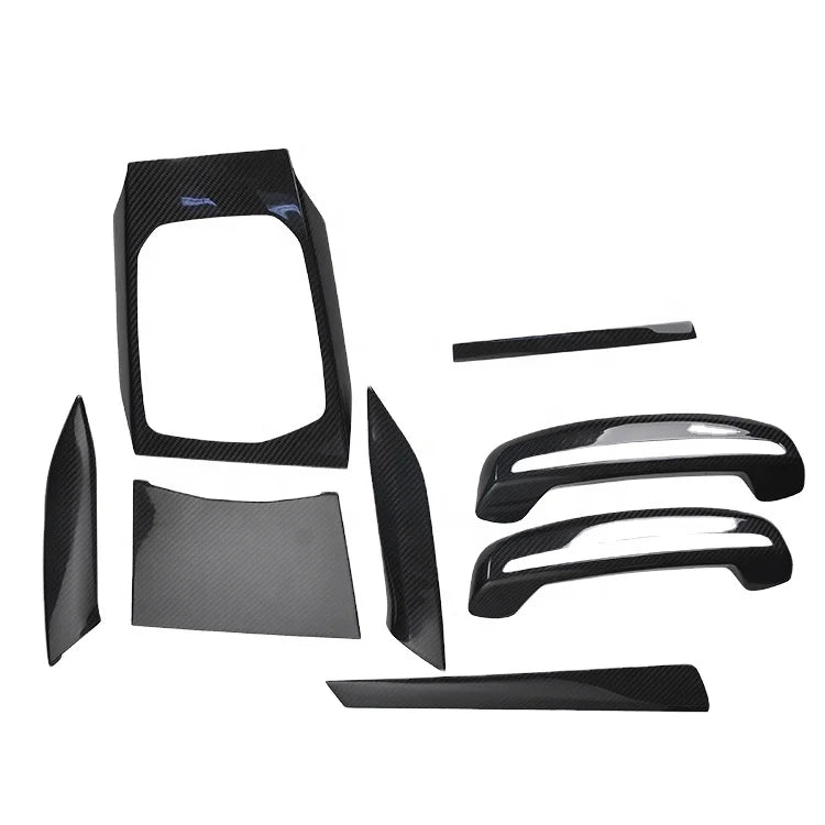 9 PCS Real Carbon Fiber Interior Trims Dash Kit Center Console Cover For BMW New 3 Series G20 G28 2020+