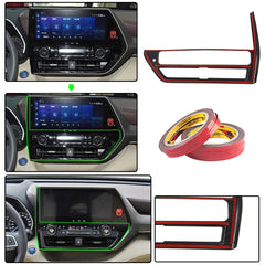 Interior Accessories For Toyota Highlander 2021 Accessories Touch Screen Car Display Navigation Screen Trim Cover ABS Trim Cover