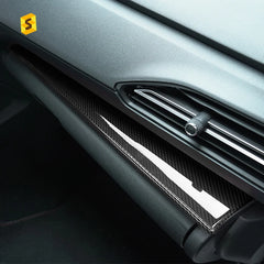 Shasha Carbon Fiber Copilot Left Decorative Panel for Subaru WRX 2022 Carbon Fiber Car Interior Decorative Sticker