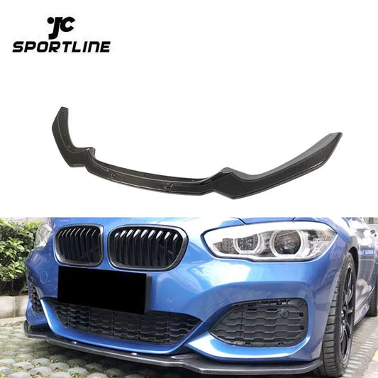 1 Series F20 M Sport M tech Carbon Fiber front bumper lip spoiler for BMW 120i 16-18