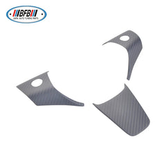 Matt Carbon Fiber For Tesla Model 3 Car Interior Accessories Steering Wheel Cover Trim 3 Pcs/set Direct Add on