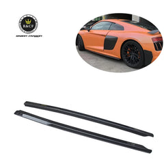 Carbon Fiber Side Skirts Extensions Add-on for Audi R8 V10 PLUS 2016-2019