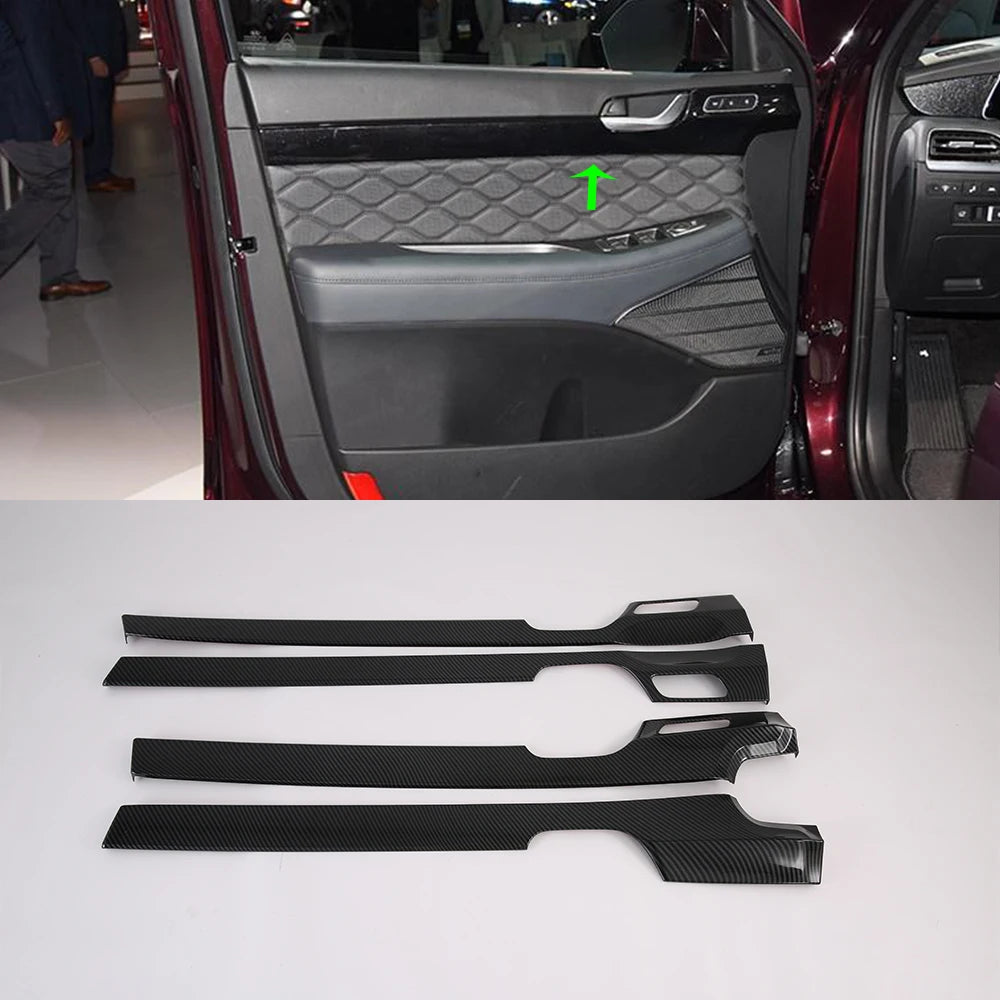 New Interior Accessories Car Inner Door Handle Decorative Trim Cover Interior Mouldings Trims For Hyundai Palisade 2019