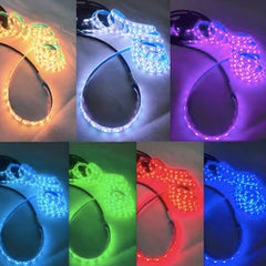 12V Super Bright Neon Lamp RGB Led Strip App Control Underglow Lights Kit for Car with Wiring Harness