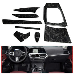 Forged Pattern Central Control Dashboard Console Gear Shift Panel Interior Cover Trim For BMW 3 4 Series G20 G21 G22 G23 G24