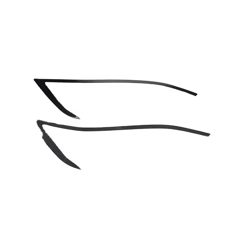 For Tesla Model S Real Carbon Fiber Car Front Headlight Eyelids Front Lamp Eyebrows 2016-2018