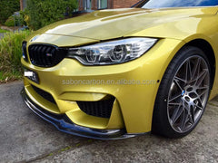 V style Carbon Fiber Front Bumper Lip Spoiler For BMW F80 F82 F83 M3 M4