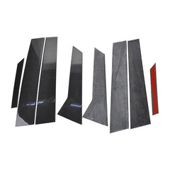 Middle Pillar 8 pcs For Porsche Macan 2014-2021 Dry Carbon Fiber Exterior Center Pillars