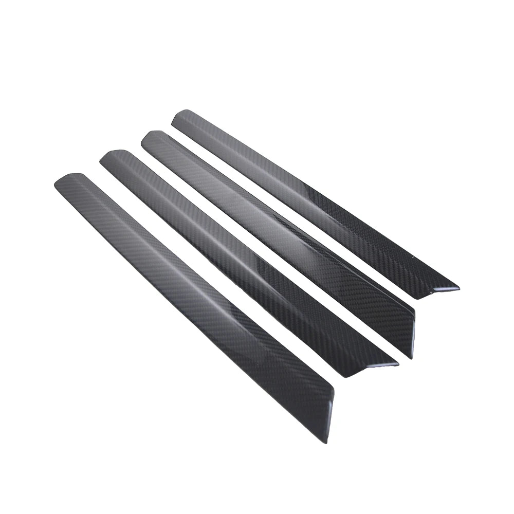 Carbon Door Panel Trims Glossy Black Color Dry Carbon Add on Style Interior Kits For Porsche Cayenne 2014-2017 LHD