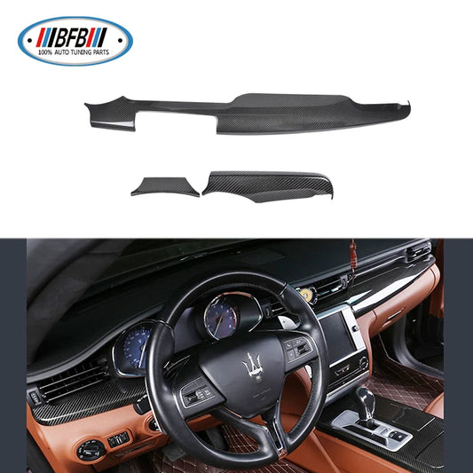 10 Pcs Dry Carbon Firbon Trims Interior Accessories For Maserati Ghibli 2017