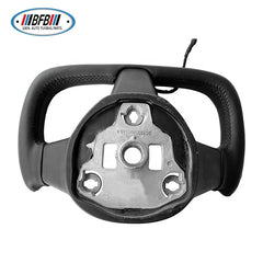 Black Leather Yoke Steering Wheel Heating Steering Wheel For Tesla Model 3 2017up
