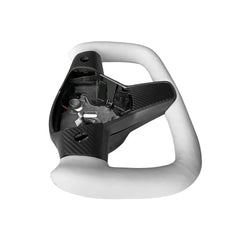 Matte Carbon Fiber With White Leather Yoke Steering Wheel For Tesla Model 3 Customized Steering Wheel With Heating 2019+