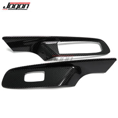 For Chevrolet Corvette C8 Dry Carbon Fiber Car Window Lift Switch Panel Frame Cover Trim for Convertible Interior Accessories