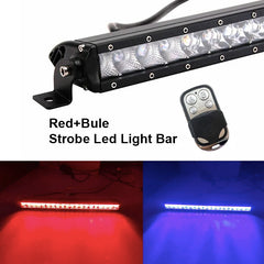 32 Inch Auto Accessories Single Row Led Light Bar White Blue 12v 24v Led Driving Front Strobe Light Bars