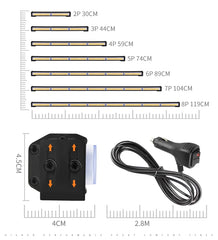 COB Roof Single Sided Yellow vip Light Bar Strobe Warning Light Bar For Truck School Bus Traffic