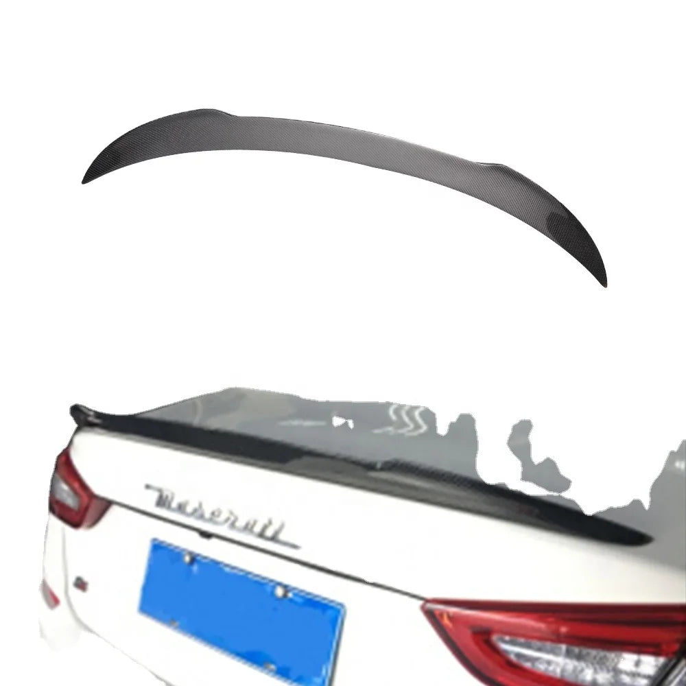 For Maserati Ghibli 2014-2017 Carbon Fiber Spoiler Rear Trunk Lip spoiler boot lip spoiler wing V Style