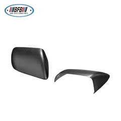 Matt Carbon Fiber Side Rearview Mirror Cover For Ford Mustang 2015+ US model with light cutout