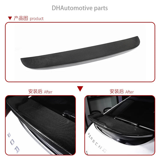 1 piece paste carbon fiber spoiler for porsche panamera 970.2 2014-2016