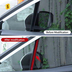 Shasha Carbon 4pcs Car Interior Accessories Trim Carbon Fiber Inner A Column/Rear Column Stickers For Subaru WRX 2022 2023