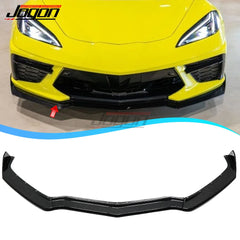 Car Accessories Real Carbon Fiber Front Lip Spoiler Air Vent Splitter Trim For Chevrolet Corvette C8 GMSV 2020 2021