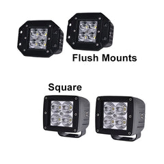 Dual Color 3inch Led Cube Light Flash White Amber Strobe Vehicle Led Work Light Bar