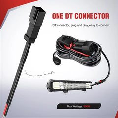 High Power Light Bar 2M 14awg DT Connector Wire Harness For Off Road Light