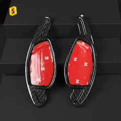 ES Real Dry Carbon Fiber 3K Paddle Shifters Extensions For Audi  Car Interior Accessories
