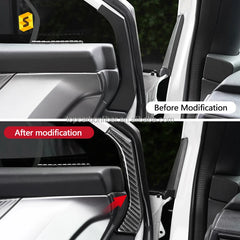 Shasha Carbon For WRX Front Door Parts Sticker Real Carbon Fiber For Subaru WRX Interior Accessories