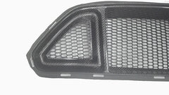 Fits 2015-17 Mustang Front Bumper Grille R Style Carbon Fiber Front Bumper Grille Trim Cover For Ford Mustang