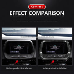 ES Real Carbon Fiber 8 Inch Navigation Frame Trim For Chevrolet 2016 For Now Auto Interior Trim Accessories