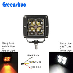16w 3inch Led Cube Light 4D Square Led Pods Offroad 4x4 Backup Led Work Light 12V Fog Light for Cars Universal Dual Color Ltd.