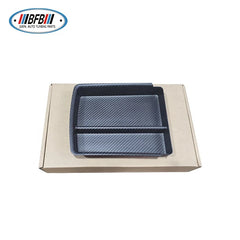 Matte Carbon Fiber Center Console Organizer Storage Box Cover For Tesla Model X