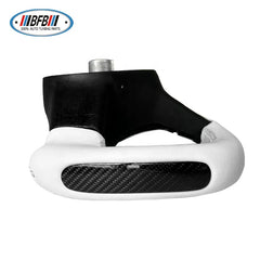 Yoke Steering Wheel White Leather Matte Carbon Fiber Center Trims with Heating For Tesla Model 3 2017up