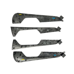 4Pcs Carbon Fiber Car Interior Kits For Audi A6 2020-2022 Carbon Fiber Door Trims Panel