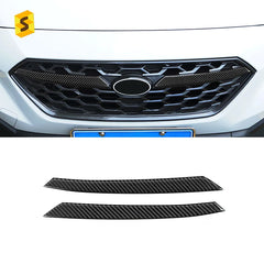 Shasha Carbon Car Exterior Accessories Real Soft Carbon Fiber 2pcs Car Front Grille Sticker For Subaru WRX 2022 2023