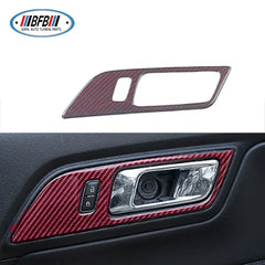 For 4 Holes Dashboard Trim Red Carbon Fiber Interior Trims For Mustang 2015+