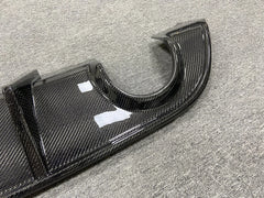 Fits 2015-21 Dodge Charger SRT Hellcat Style Carbon Fiber Rear Bumper Diffuser Lip Spoiler Factory Glossy Black
