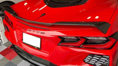 Z51 Style Carbon Fiber High Rear Trunk Spoiler Wing for Chevrolet Corvette C8 Z07 Z51 2-Door Coupe 2020-2022