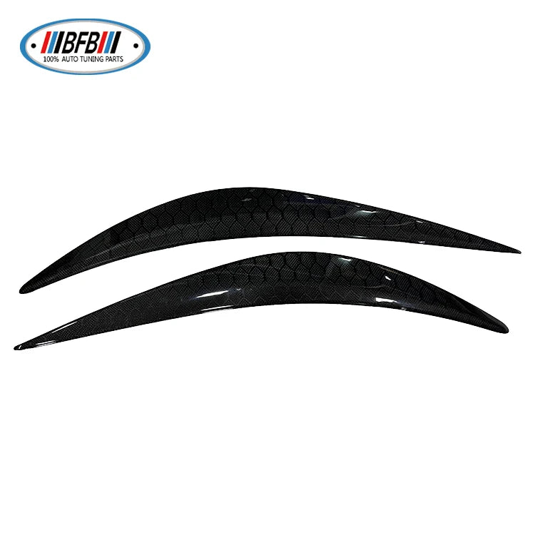 Honeycomb Carbon Fiber Front Eyebrows trim in Headlight Carbon Eyelips For Infiniti Q50 2015-2017