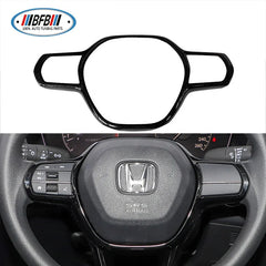 Steering Wheel Button Covers Trim Real Dry Carbon Fiber Steering Wheel Center Ring Cover For Honda Civic 11th 2022