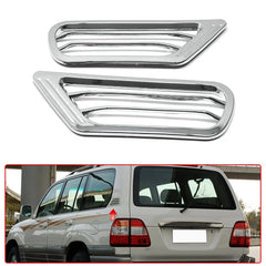 ABS Chrome Car Side Air Outlet Exterior Modification For TOYOTA LAND CRUISER 100 LC100 UZJ100 FZJ100 For Lexus LX470 1998-2007