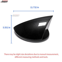 Ox Horn Carbon Fiber Rear View Door Wing Mirror Side Mirror Cover Shell Case For Honda Civic 11th Gen 2021 2022 Accessories