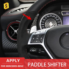 Shasha Carbon Car Interior Carbon Fiber Car Steering Wheel Extension Paddle Shifter for Benz 2023 carbon fiber car part